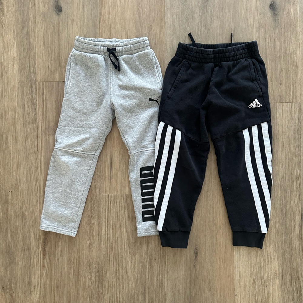 2 joggers small fits 7-8 year old boy’s Adidas and Puma
